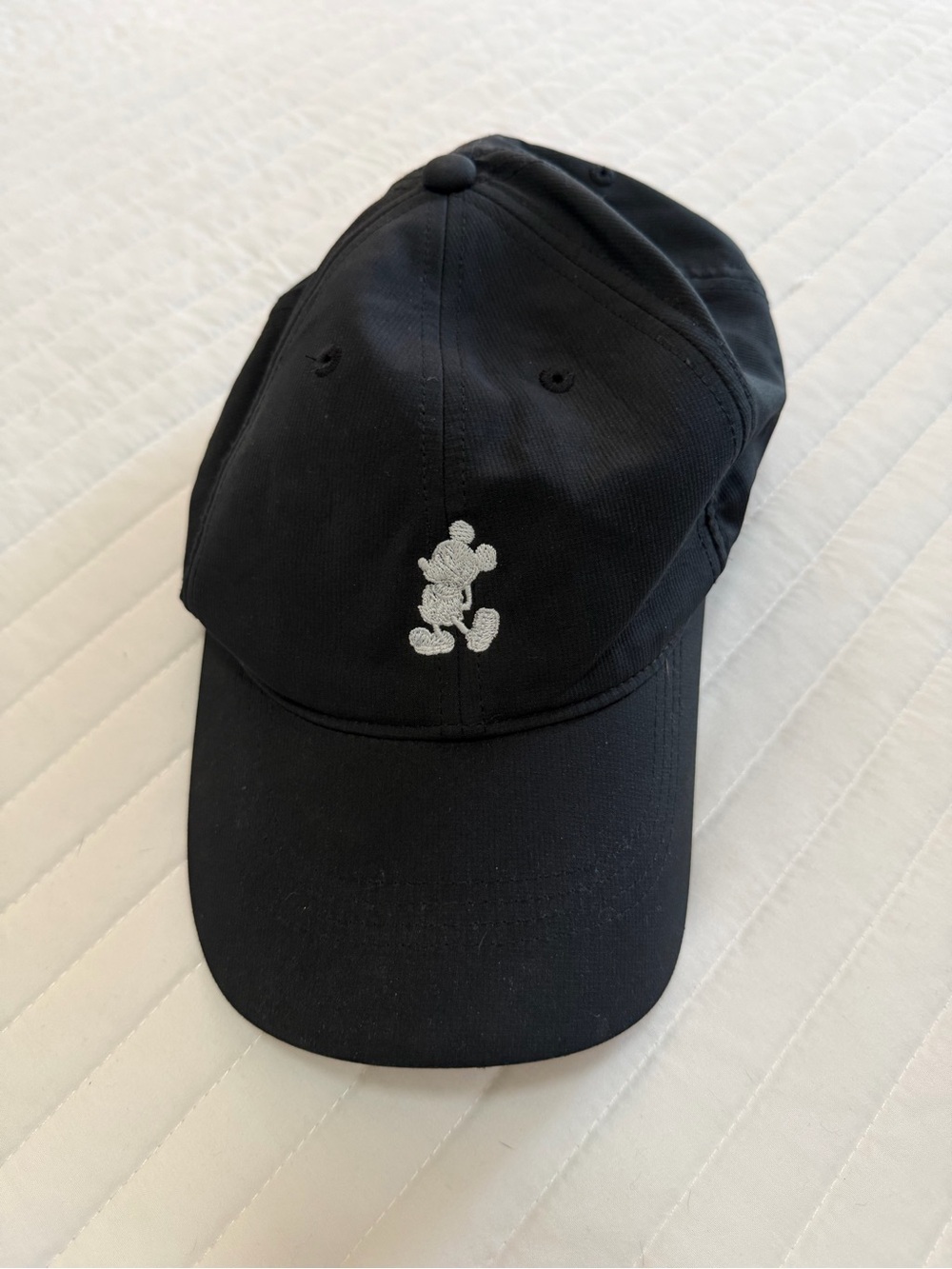Disney Black Cap with White Mickey Outline